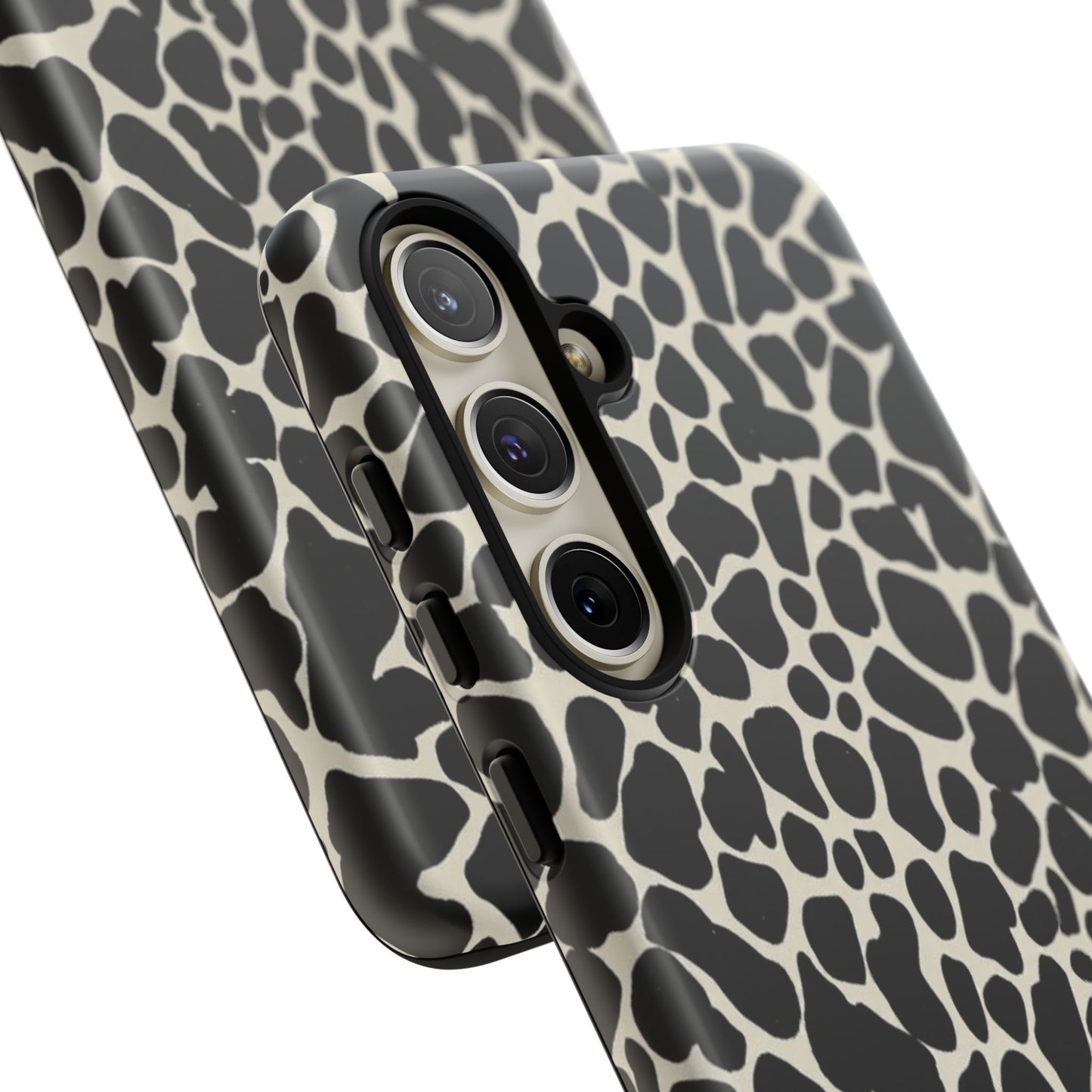 Black and White Cowhide Phone Case — Protective Tough Case