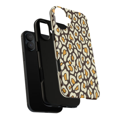 Leopard Print Tough Phone Case — Durable Protective iPhone Cover