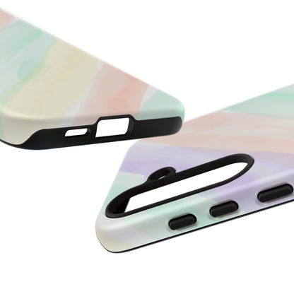 Pastel Watercolor Stripe Tough Phone Case