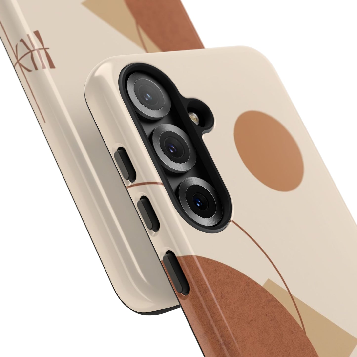 Abstract Earth Tones Phone Case — Minimal Geometric Design