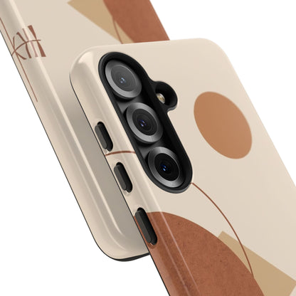 Abstract Earth Tones Phone Case — Minimal Geometric Design