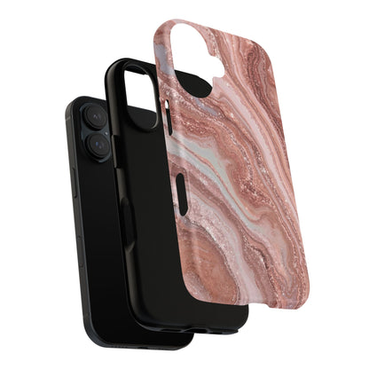 Rose Gold Marble Tough Phone Case