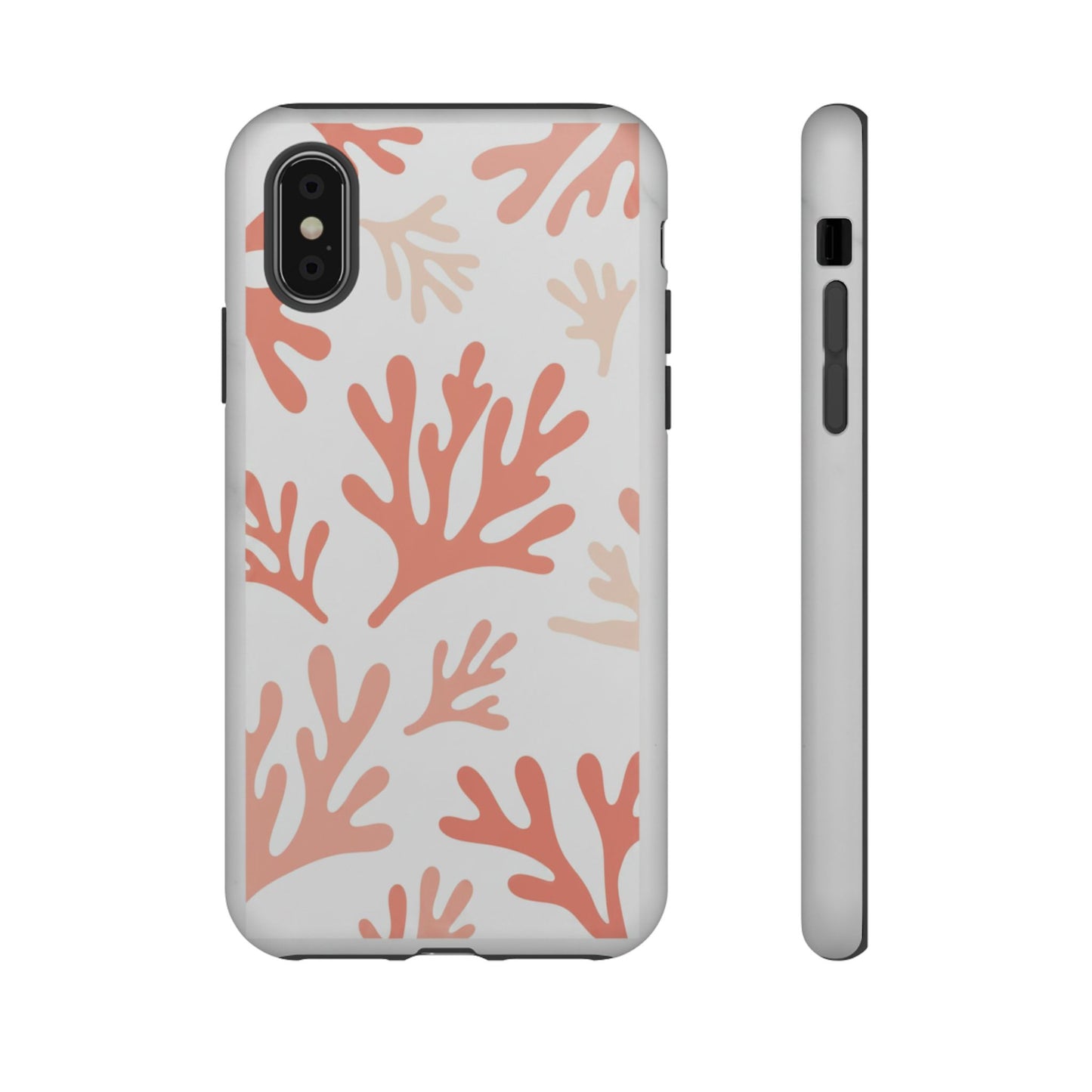 Coral Reef Pattern Tough Phone Case — Pink Beachy Protective Cover