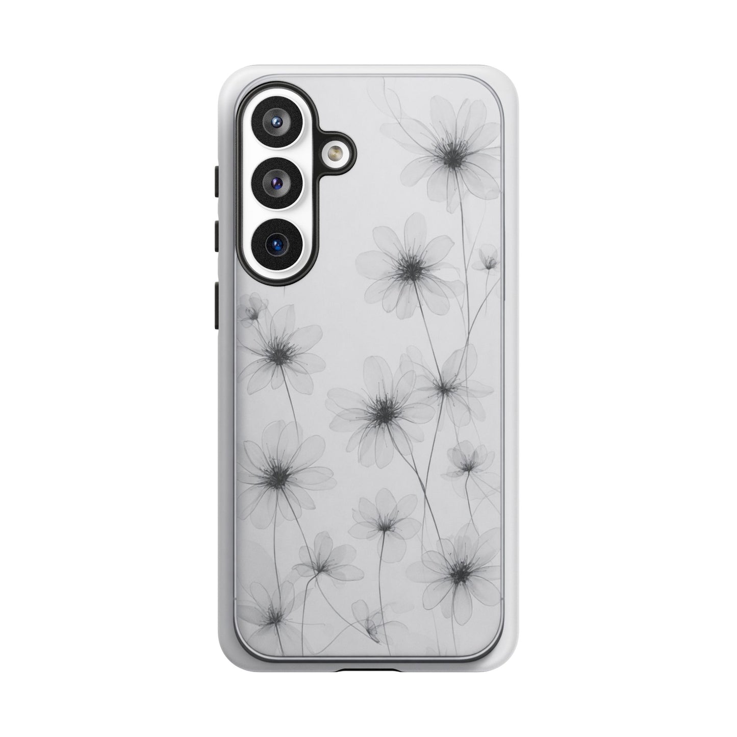 Tough Case — Black & White Floral Tough Phone Case