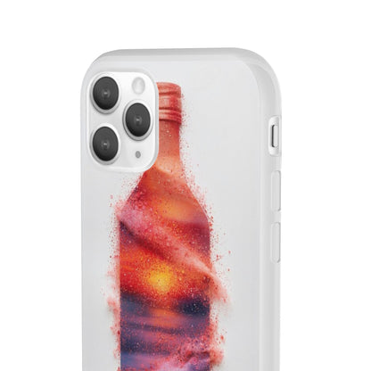 Galaxy Bottle Phone Case — Abstract Cosmic Beverage Design Flexible Case