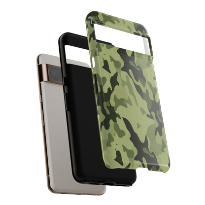 Camo Tough Phone Case — Military Green Protective iPhone Cover