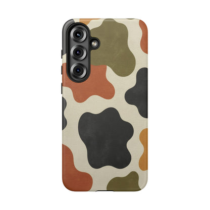 Retro Abstract Camouflage Phone Case — Earth Tone Tough Case