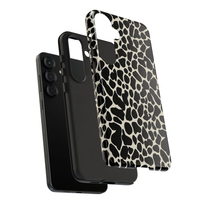 Black and White Cowhide Phone Case — Protective Tough Case