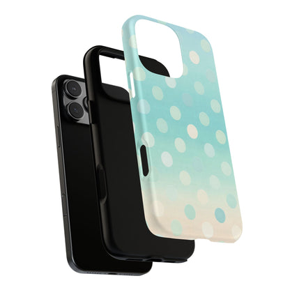 Abstract Palm Tough Phone Case — Minimal Coastal Blue Protective Cover