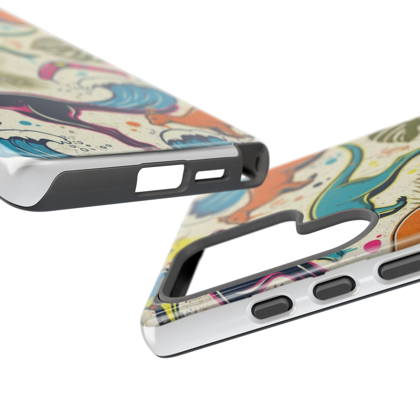 Tough Cases — Colorful Surfing Kangaroo Phone Case