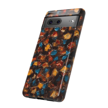 Phone Case - Amber Tortoiseshell Mosaic Protective Cover