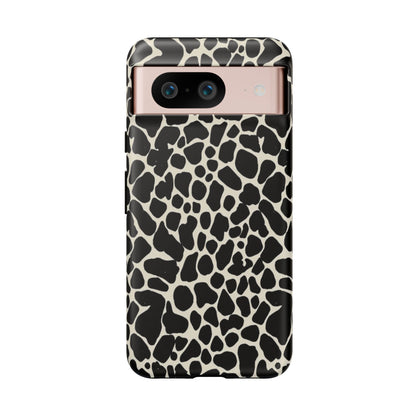 Black and White Cowhide Phone Case — Protective Tough Case
