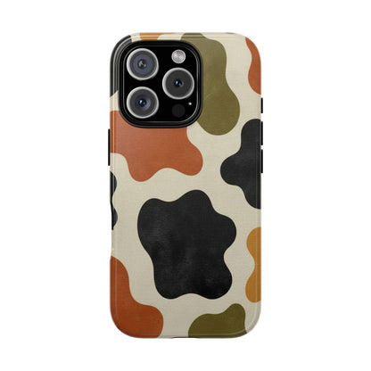 Retro Abstract Camouflage Phone Case — Earth Tone Tough Case