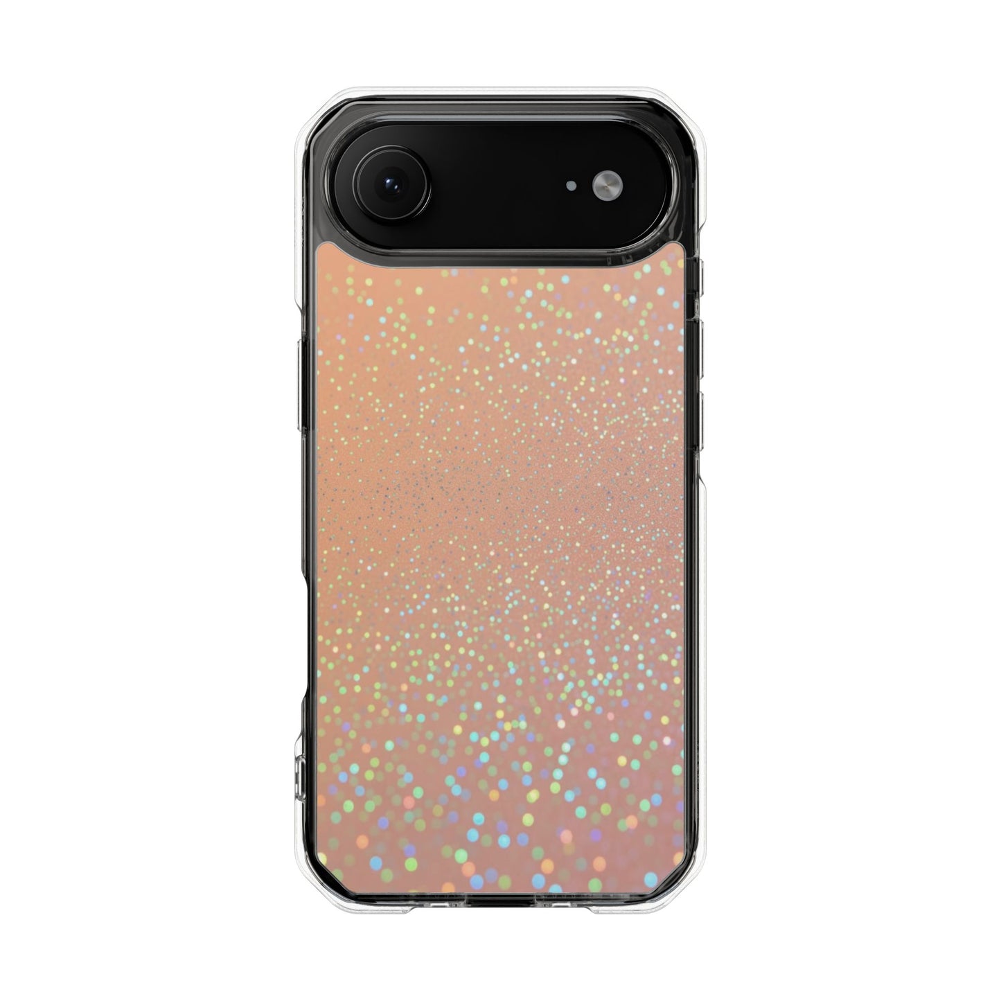 Holographic Rose Gold Glitter Clear Magnetic Phone Case