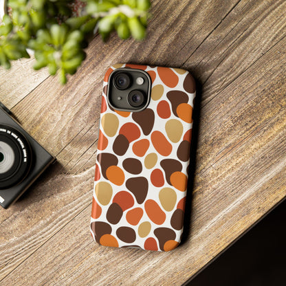 Phone Case — Retro Pebble Pattern in Warm Autumn Colors