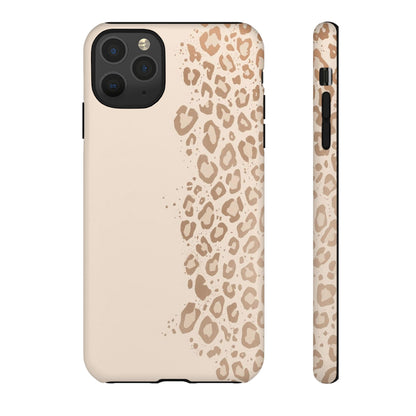 Phone Case – Beige Leopard Print Protective Cover
