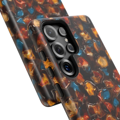Phone Case - Amber Tortoiseshell Mosaic Protective Cover