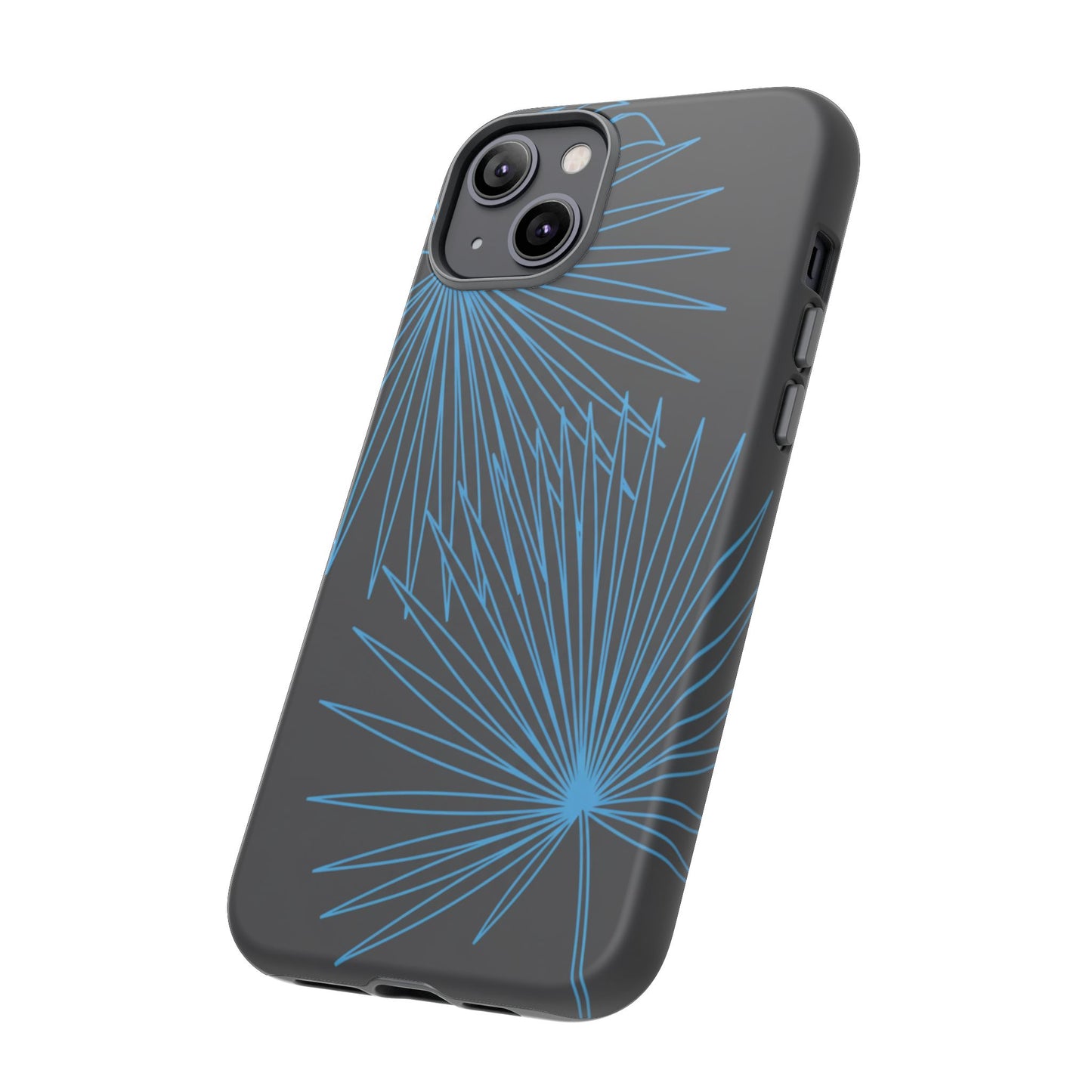 Blue Dandelion Burst Tough Phone Case — Protective Floral iPhone Cover