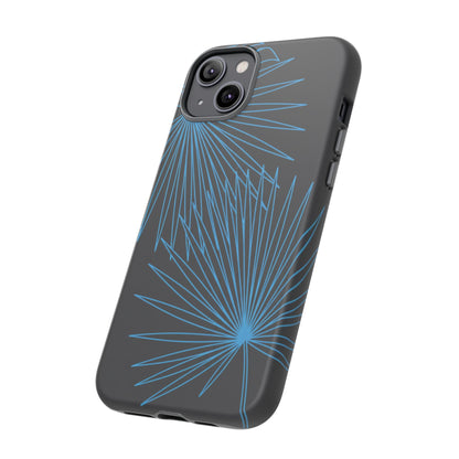 Blue Dandelion Burst Tough Phone Case — Protective Floral iPhone Cover