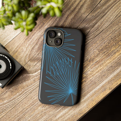 Blue Dandelion Burst Tough Phone Case — Protective Floral iPhone Cover