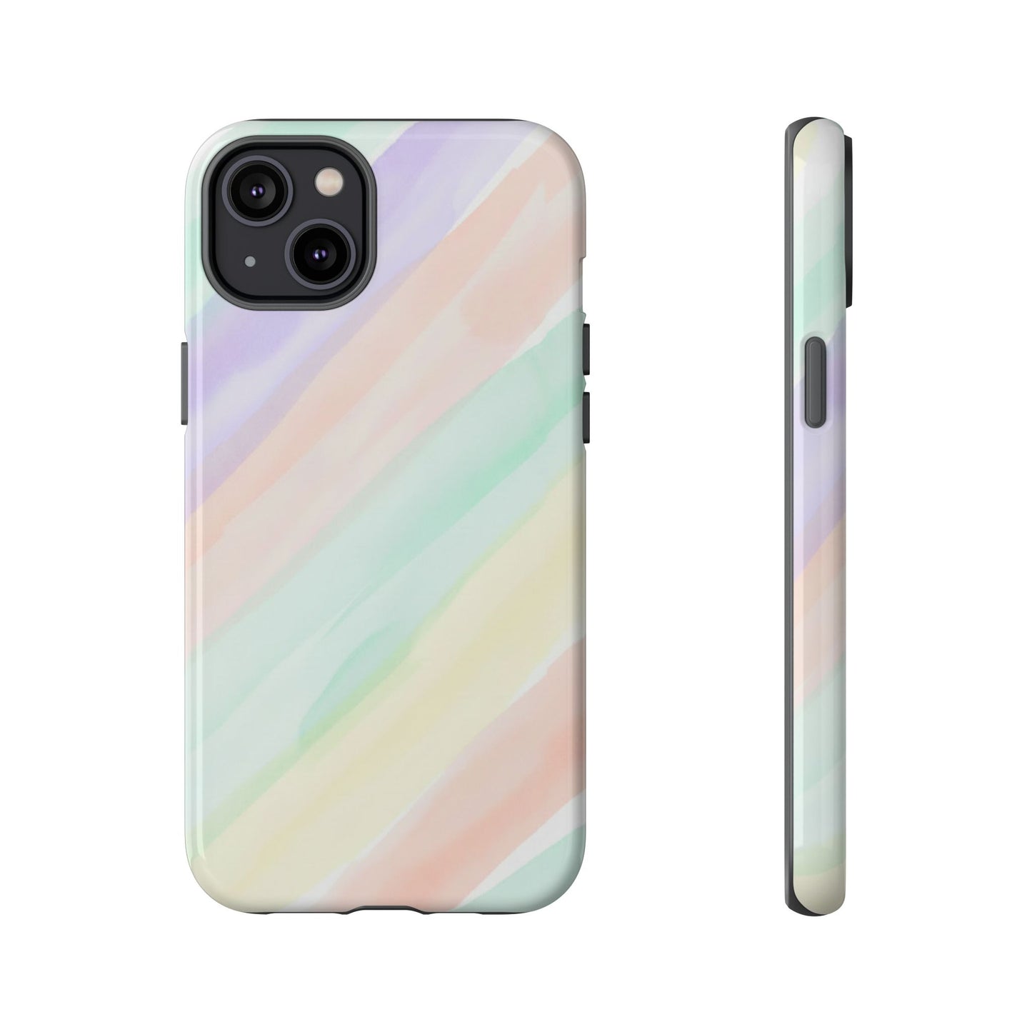 Pastel Watercolor Stripe Tough Phone Case