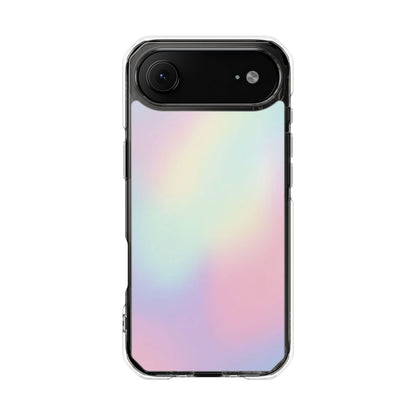 Clear Magnetic Impact Phone Case — Iridescent Pastel Backing