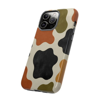 Retro Abstract Camouflage Phone Case — Earth Tone Tough Case