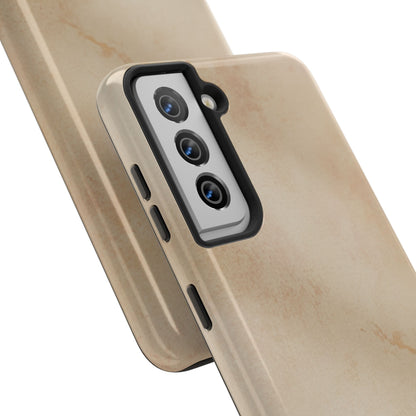Tough Phone Case — Vintage Beige Marble Protective Phone Cover