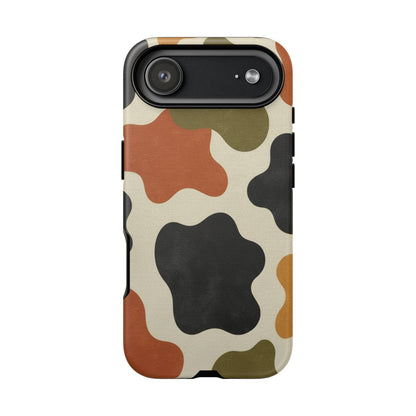 Retro Abstract Camouflage Phone Case — Earth Tone Tough Case