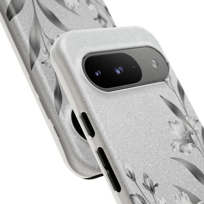 Floral Monochrome Phone Case — Elegant Black & White Lily Design