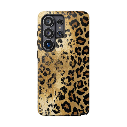 Leopard Print Tough Phone Case — Durable Protective iPhone Cover