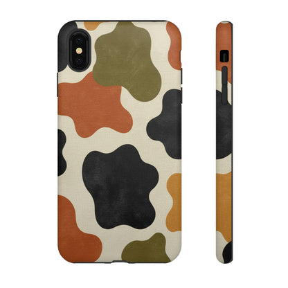 Retro Abstract Camouflage Phone Case — Earth Tone Tough Case