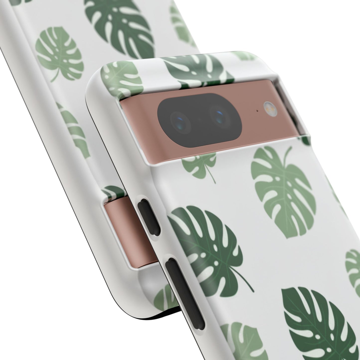 Monstera Leaf Tough Phone Case – Tropical Green Palm Pattern Protective Cover