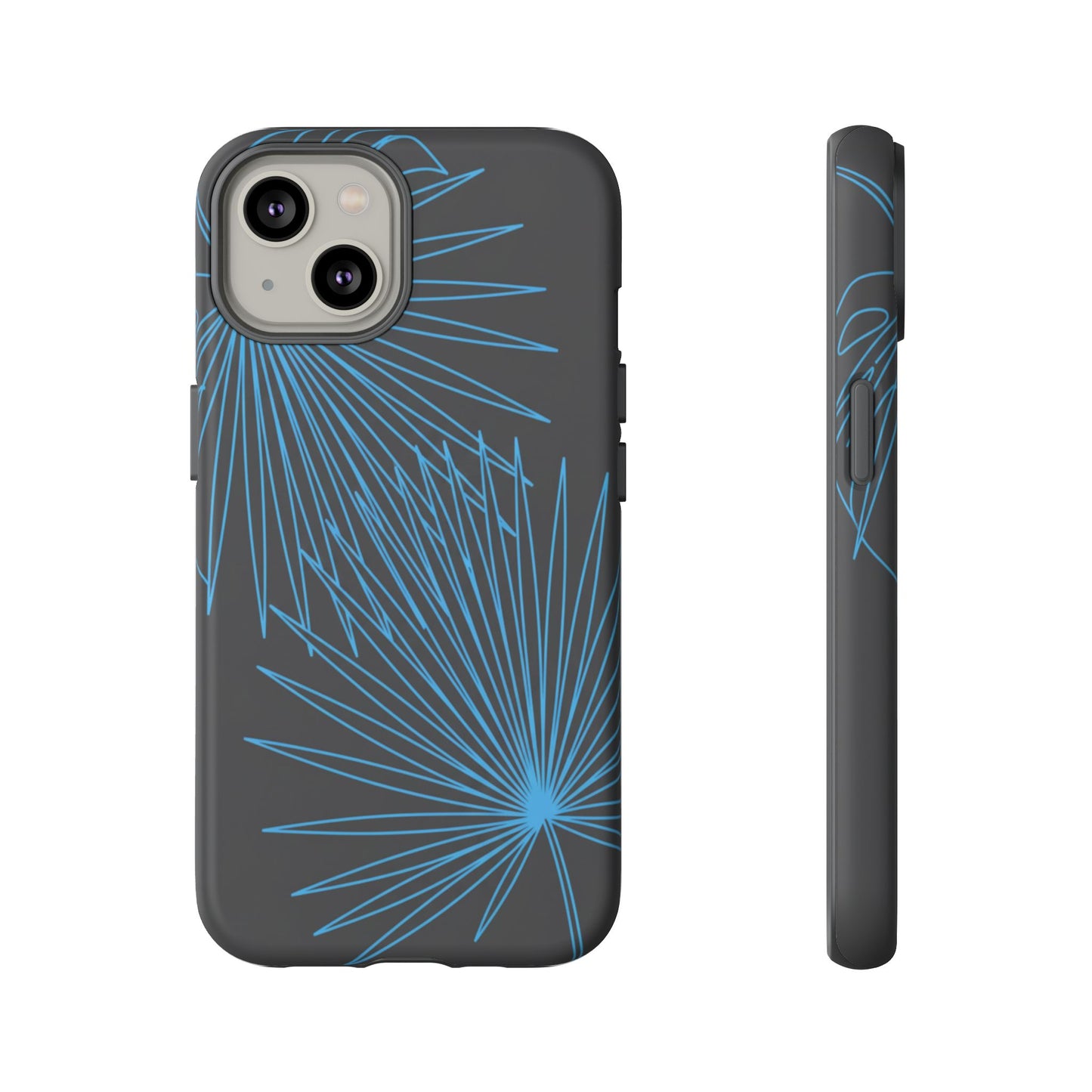 Blue Dandelion Burst Tough Phone Case — Protective Floral iPhone Cover