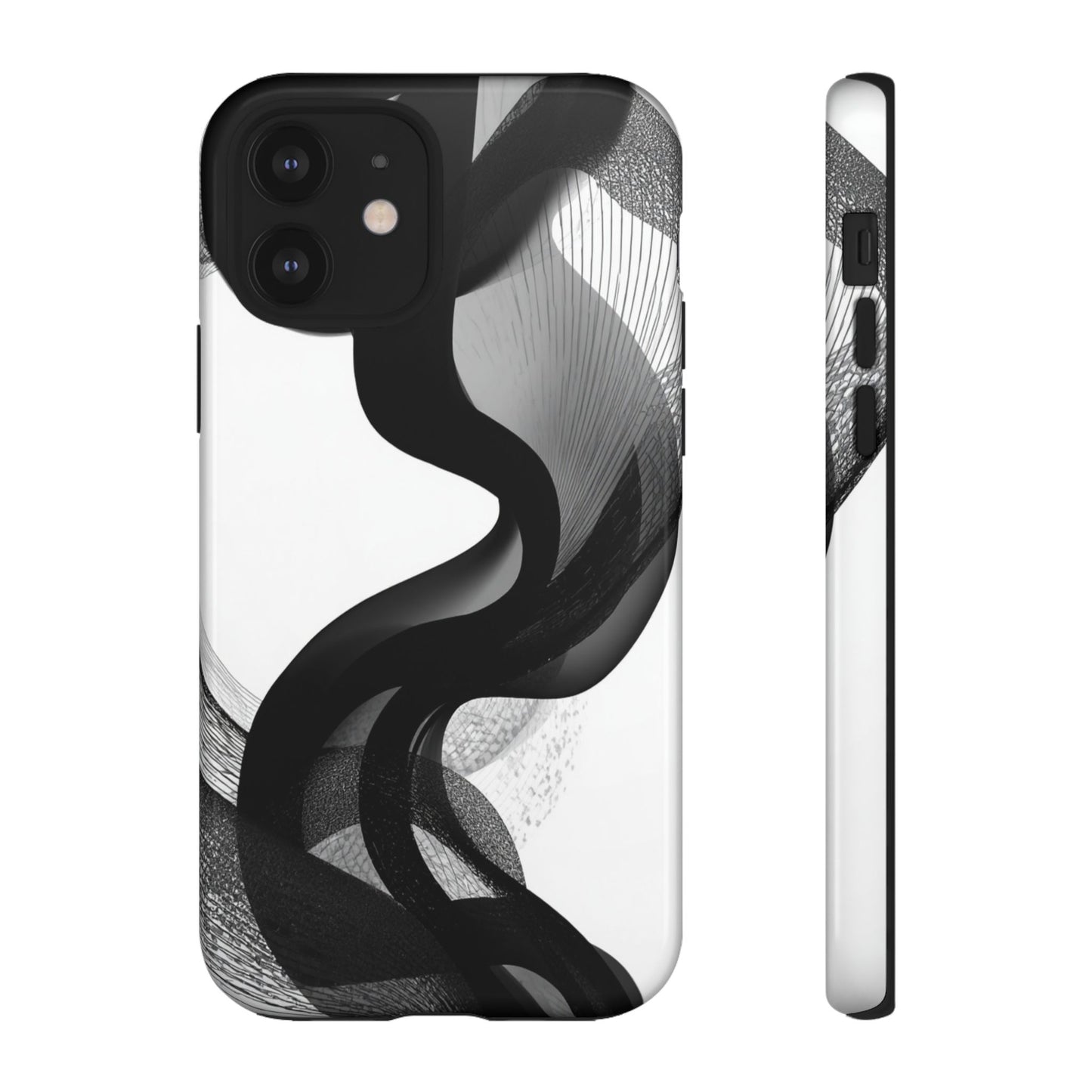 Phone Case — Monochrome Abstract Protective Cover