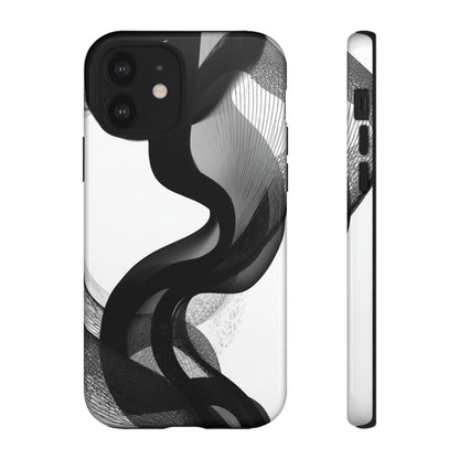 Phone Case — Monochrome Abstract Protective Cover