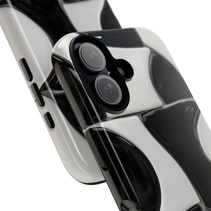Black & White Abstract Pattern Tough Phone Case