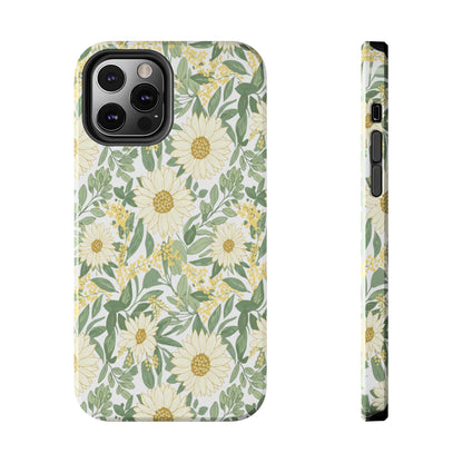Daisy Meadow Tough Phone Case — Floral Protective Phone Cover