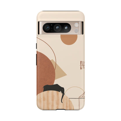 Abstract Earth Tones Phone Case — Minimal Geometric Design