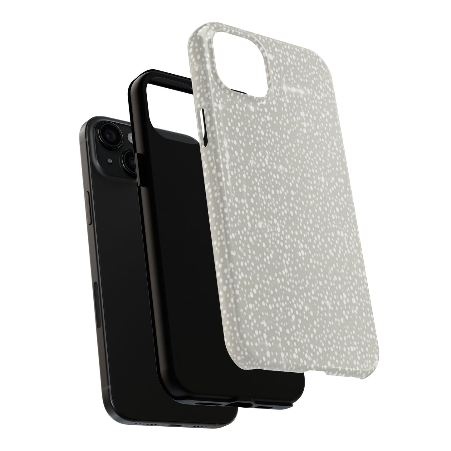 Speckled Gray Tough Phone Case — Protective Shockproof iPhone Cover