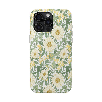 Daisy Meadow Tough Phone Case — Floral Protective Phone Cover
