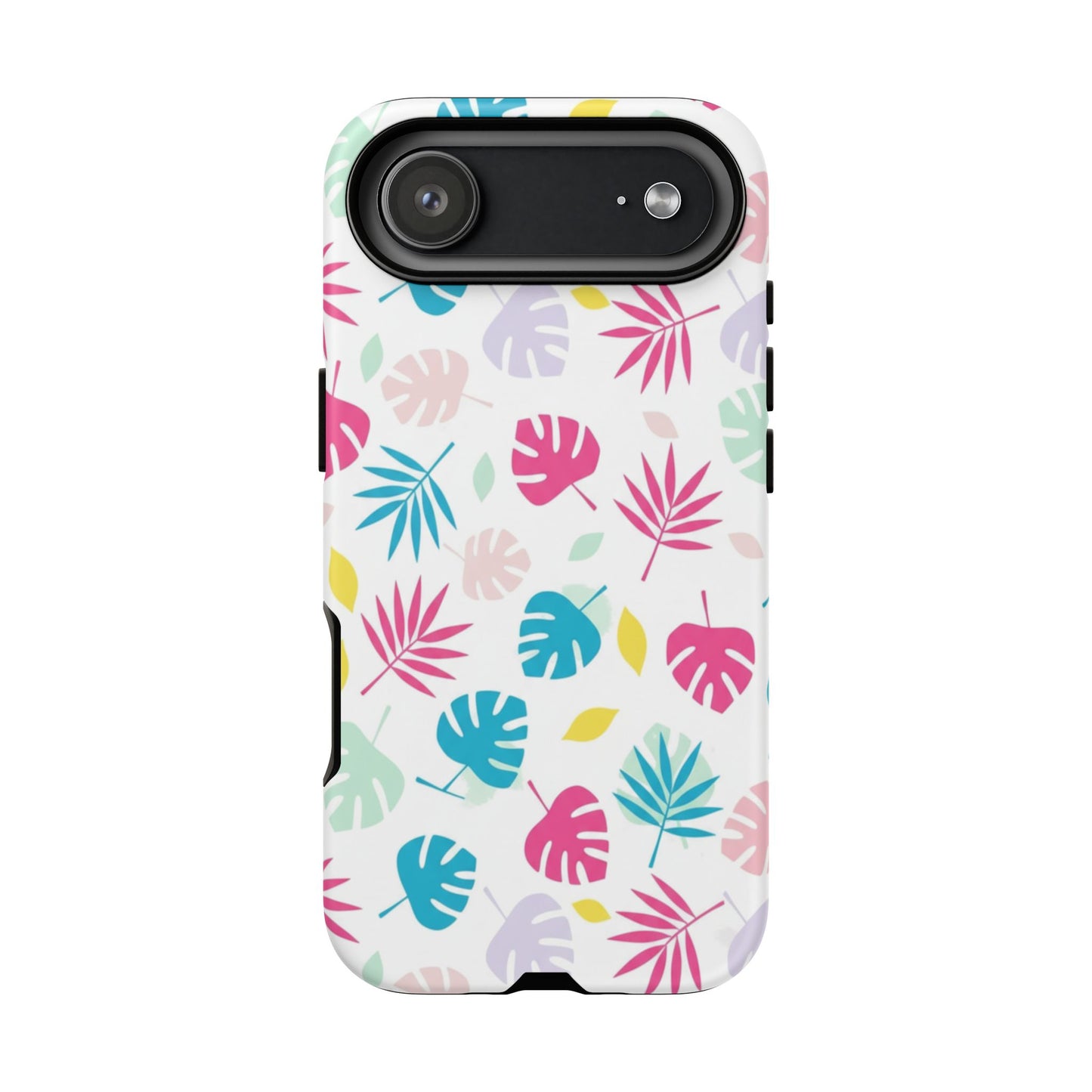 Tropical Leaf Phone Case — Colorful Pastel Monstera & Palm iPhone Case