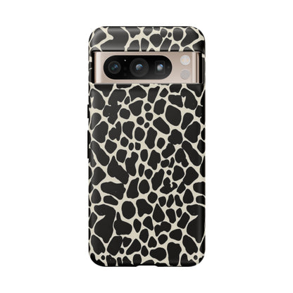 Black and White Cowhide Phone Case — Protective Tough Case