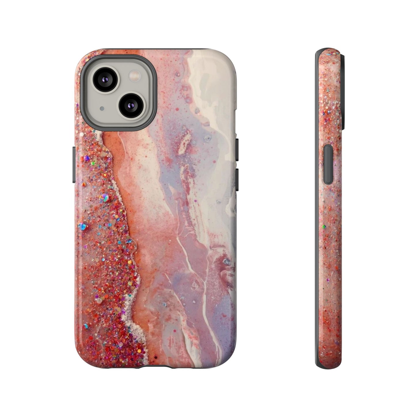 Marbled Rose Gold Galaxy Phone Case — Protective Tough Case