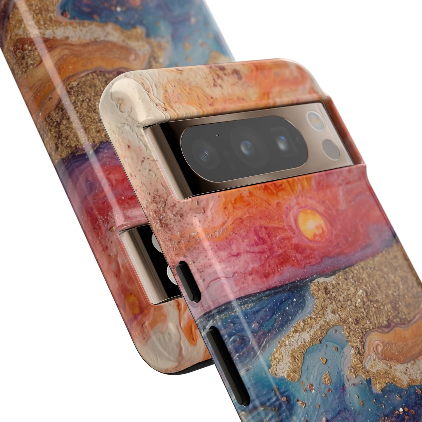 Sunset Coast Phone Case — Colorful Abstract Beach Art Tough Case