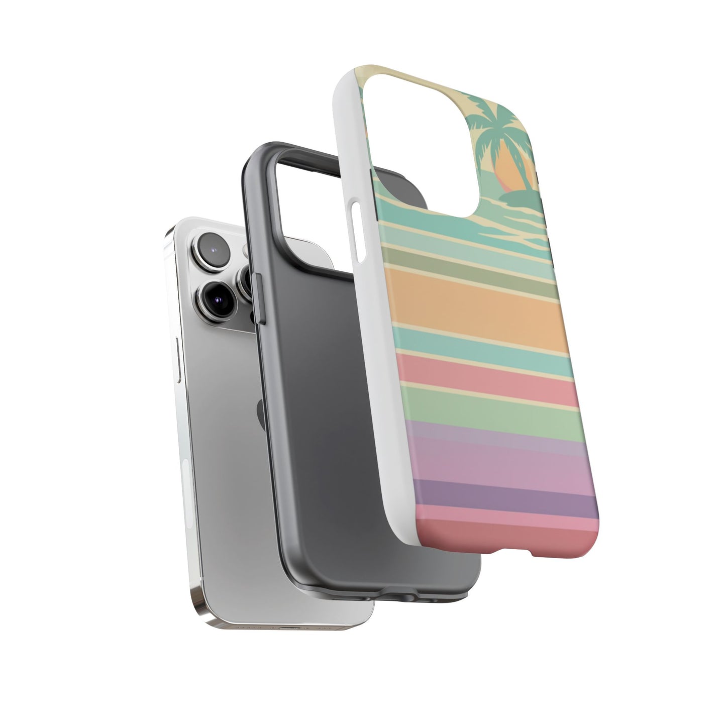 Tough Case — Retro Pastel Sunset Palm Tree Phone Case