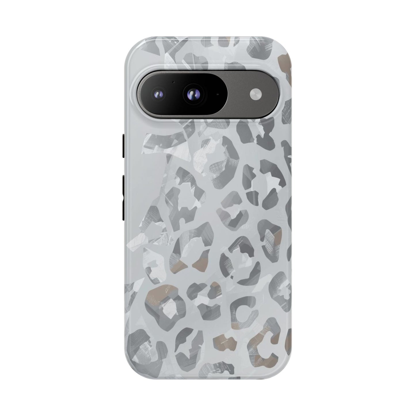 Silver Leopard Tough Phone Case