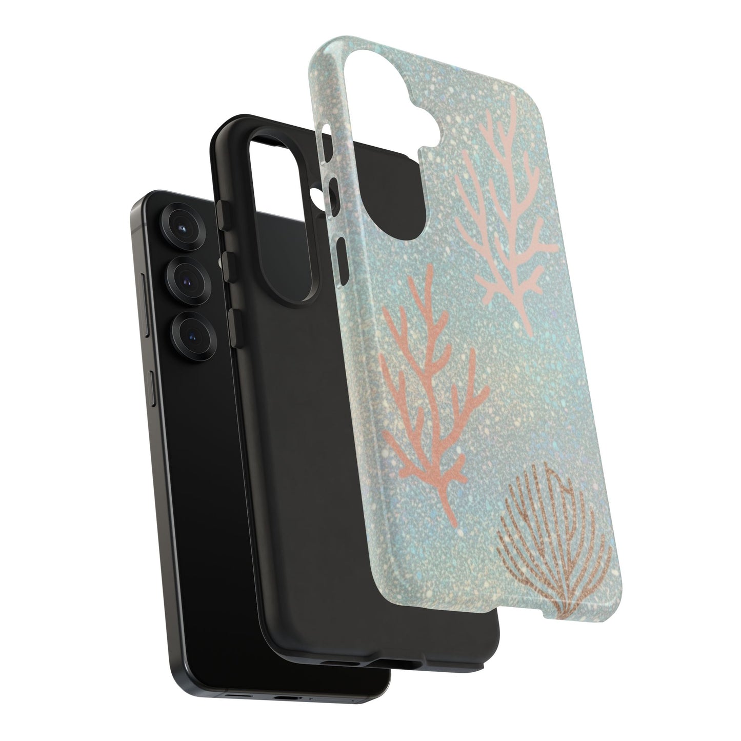 Seafoam Sparkle Phone Case – Coral & Seashell Tough Case