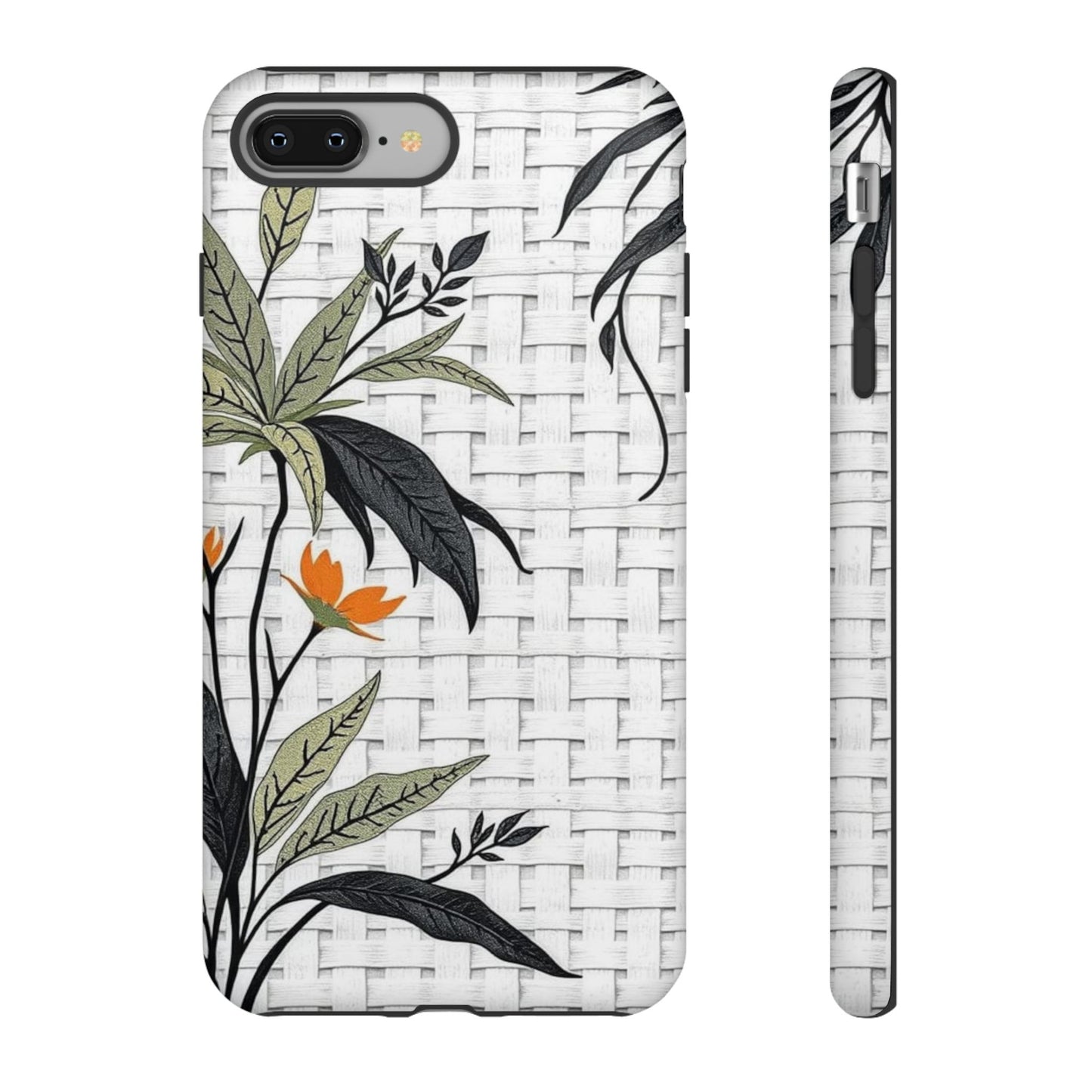 Floral Woven Tough Phone Case — Protective Botanical iPhone Cover