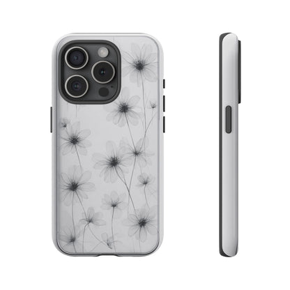 Tough Case — Black & White Floral Tough Phone Case